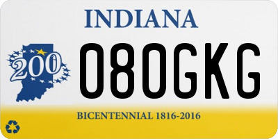 IN license plate 080GKG