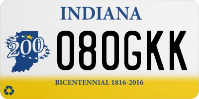 IN license plate 080GKK