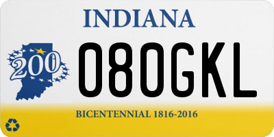 IN license plate 080GKL