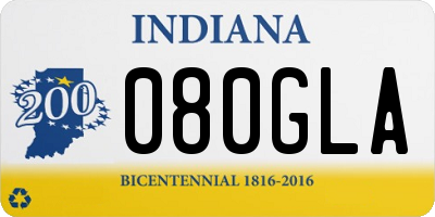 IN license plate 080GLA