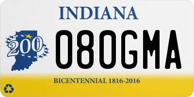 IN license plate 080GMA