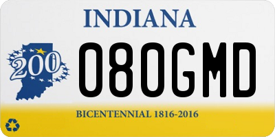 IN license plate 080GMD