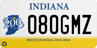 IN license plate 080GMZ