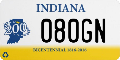 IN license plate 080GN