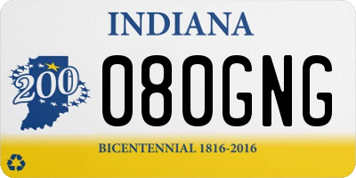 IN license plate 080GNG