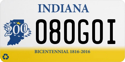 IN license plate 080GOI