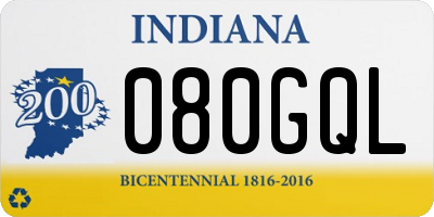 IN license plate 080GQL