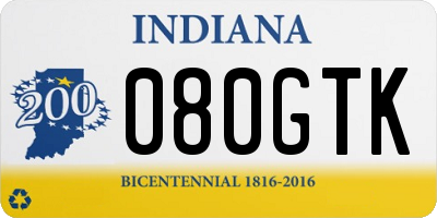 IN license plate 080GTK