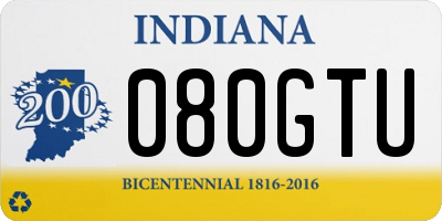 IN license plate 080GTU