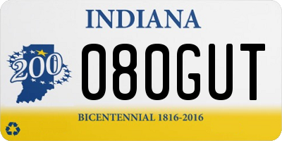 IN license plate 080GUT