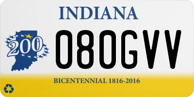 IN license plate 080GVV