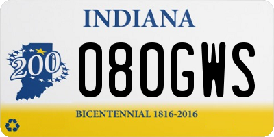 IN license plate 080GWS