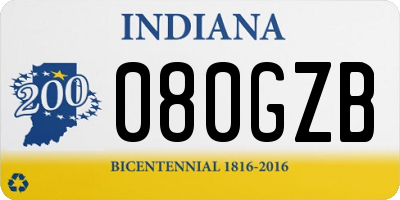 IN license plate 080GZB