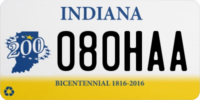 IN license plate 080HAA