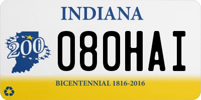 IN license plate 080HAI
