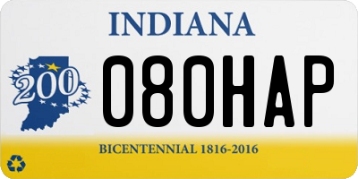 IN license plate 080HAP