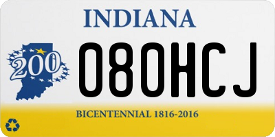 IN license plate 080HCJ