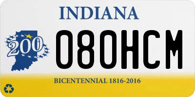 IN license plate 080HCM
