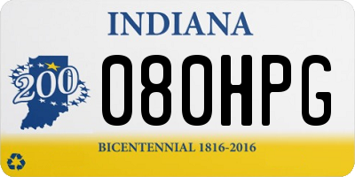 IN license plate 080HPG