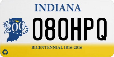 IN license plate 080HPQ