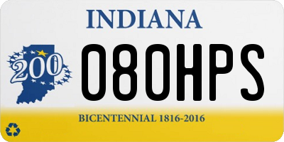 IN license plate 080HPS