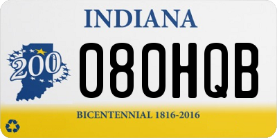 IN license plate 080HQB