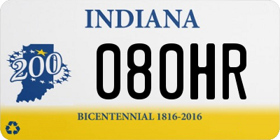 IN license plate 080HR