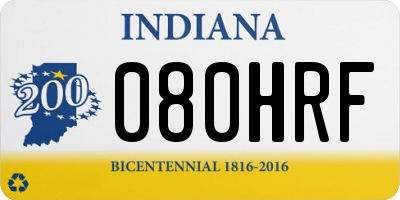 IN license plate 080HRF