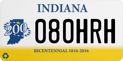 IN license plate 080HRH