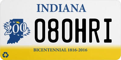 IN license plate 080HRI