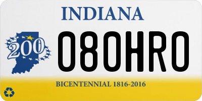 IN license plate 080HRO