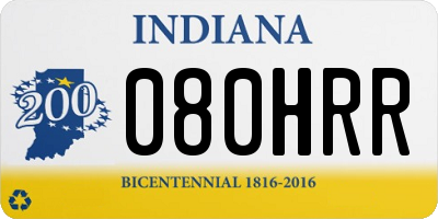 IN license plate 080HRR