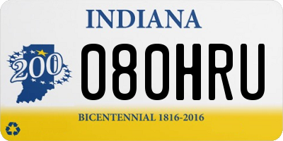 IN license plate 080HRU