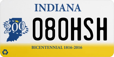 IN license plate 080HSH