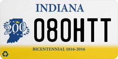 IN license plate 080HTT