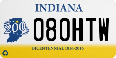 IN license plate 080HTW