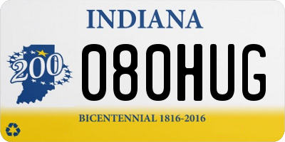 IN license plate 080HUG