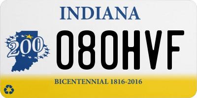 IN license plate 080HVF