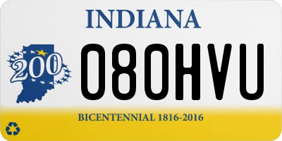 IN license plate 080HVU