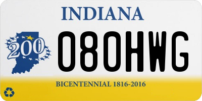 IN license plate 080HWG