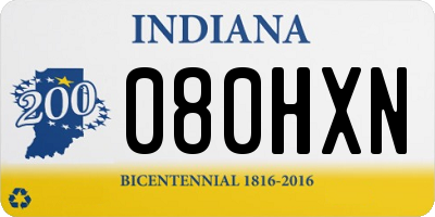 IN license plate 080HXN
