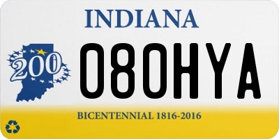 IN license plate 080HYA