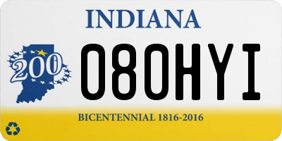 IN license plate 080HYI