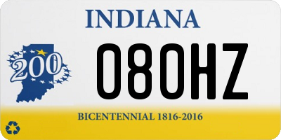 IN license plate 080HZ