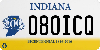IN license plate 080ICQ
