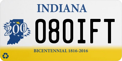 IN license plate 080IFT