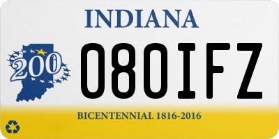 IN license plate 080IFZ