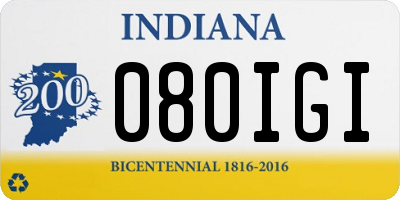 IN license plate 080IGI