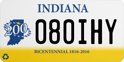 IN license plate 080IHY