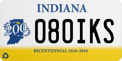 IN license plate 080IKS